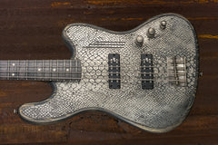 19061 Antique Silver Snakeskin Brett Simons Signature Model Steeltop Bass