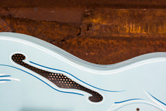 17122 Ocean Blue Pinstripe Deluxe SteelCaster