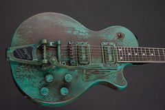 15106 Titanic Green Snakeskin SteelDeville with B7 Bigsby