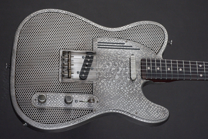 15141 Antique Silver Holey Snakeskin SteelCaster