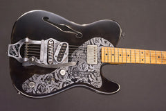 17041 Black on Steel Roses Deluxe SteelCaster