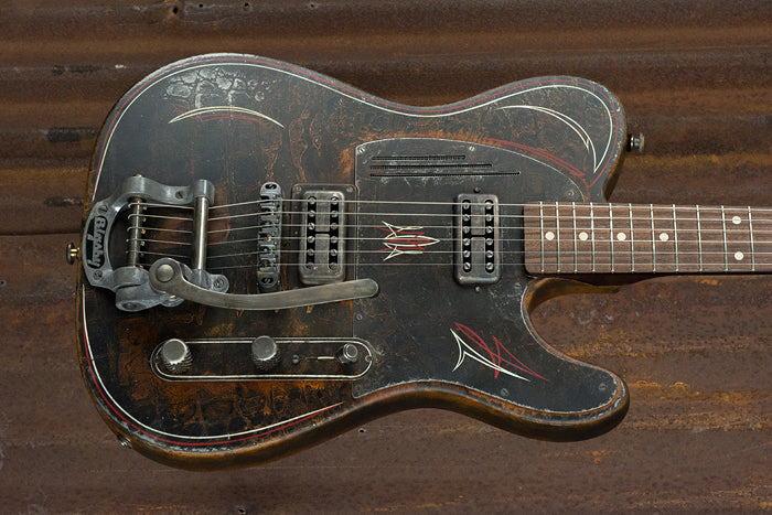 18076 Rust O Matic Pinstriped SteelCaster with B16 Bigsby