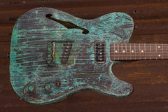 19029 Titanic Green Bamboo Pattern Deluxe SteelCaster