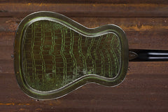 19061 Green Rust Gator Engraved SteelReso