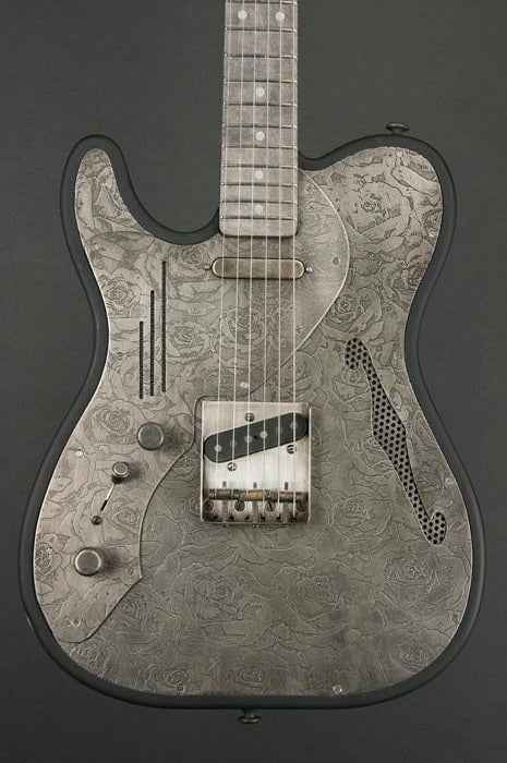 11154 Antique Silver Roses LEFTY Deluxe SteelTopCaster