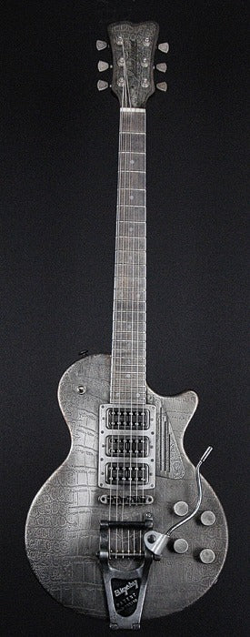 10265 Antique Silver Gator SteelDeville with B7 Bigsby
