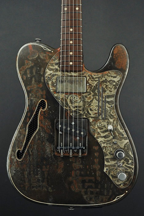 14021 Rust O Matic Pinstripe Roses Deluxe SteelCaster