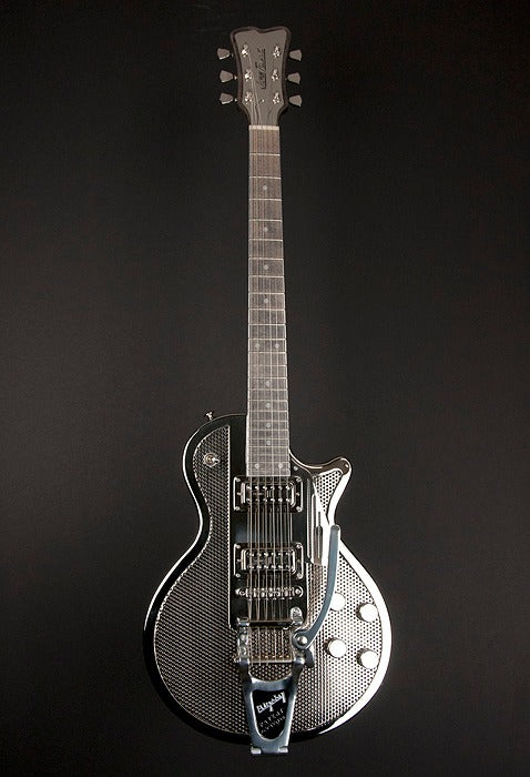 10244 Shiny Nickel Holey Front SteelDeville with B7 Bigsby