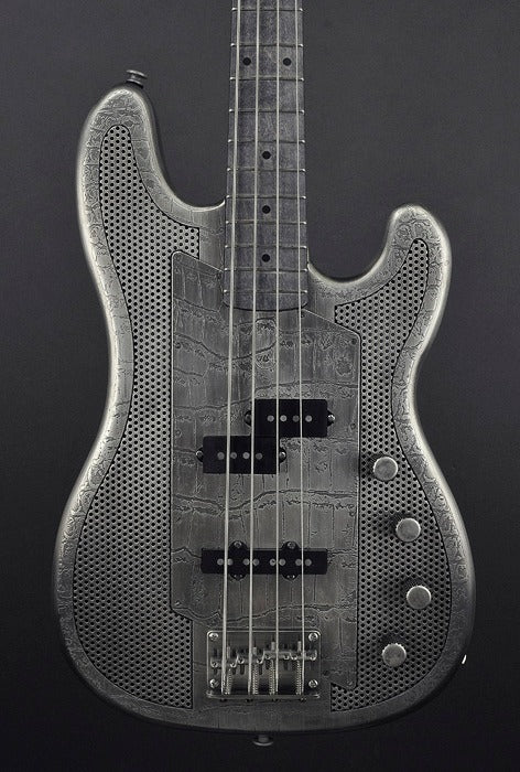 13229 Antique Silver Gator SteelCaster Bass