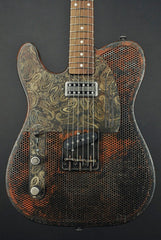 14075 Rust on Cream Paisley Holey Front SteelCaster LEFTY
