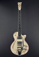 14012 Cream on Red Pinstripe SteelDeville with B7 Bigsby
