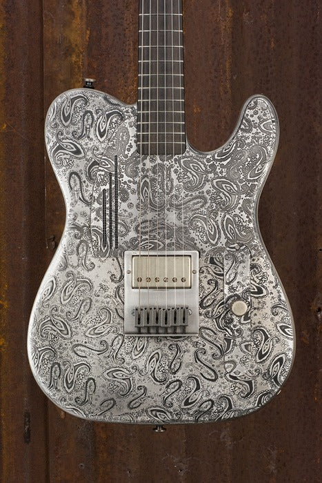 19041 Antique Silver Paisley Engraved SteelCaster