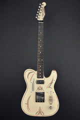 14055 Cream on Red Pinstripe SteelCaster