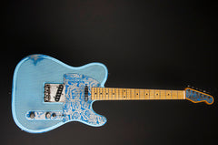 11060 Ocean Blue Roses Holey SteelCaster