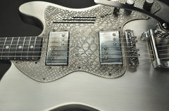 14177 Antique Silver Snakeskin Deluxe SteelCaster with B5 Bigsby