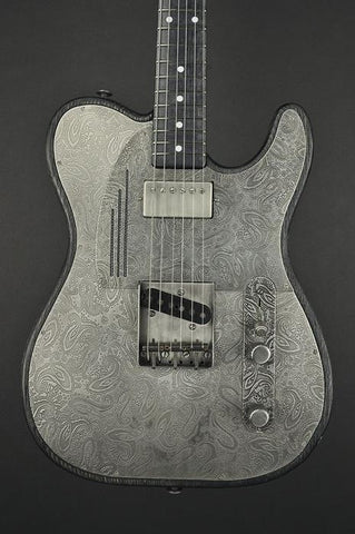 14181 Antique Silver Paisley SteelTopCaster