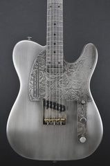 11238 Baritone SteelCaster Antique Silver Roses