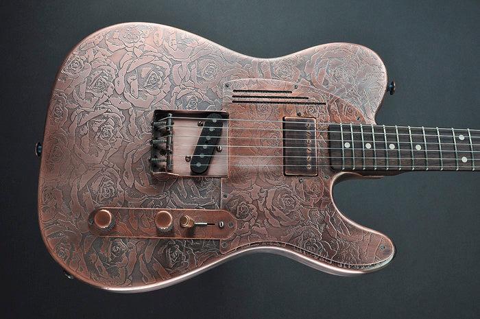 12031 Antique Copper Roses SteelCaster