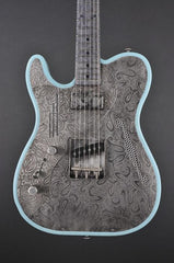 12109 LEFTY Antique Silver Paisley Deluxe SteelTopCaster