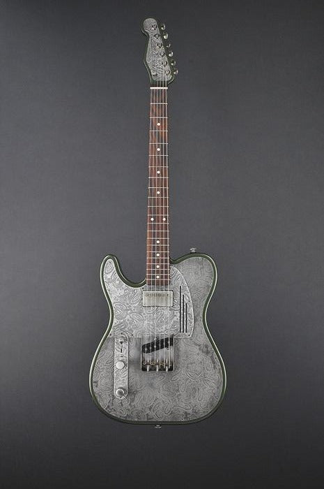 12175 Antique Silver Paisley SteelTopCaster LEFTY