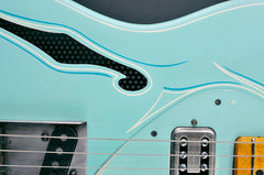 13016 Sea Foam Green on Cream Pinstripe Deluxe SteelCaster