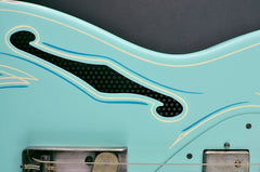 13023 Sea Foam Green on Cream Pinstripe Deluxe SteelCaster