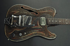 14025 Rust O Matic Pinstripe Deluxe SteelCaster with B16 Bigsby