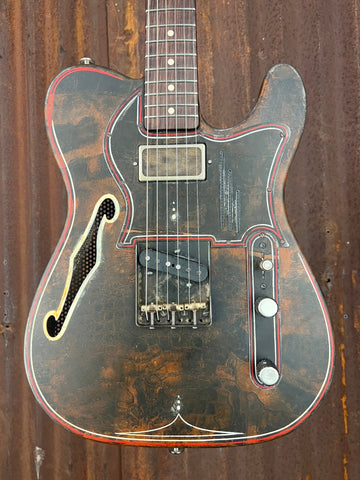 22083 Rusty Pinstriped Deluxe SteelCaster