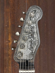21138 Antique Stainless Paisley Engraved SteelTopCaster
