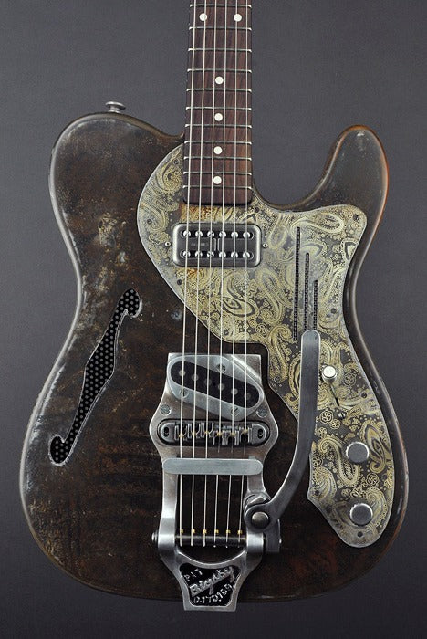 13056 Rust O Matic Paisley Pickguard Deluxe SteelCaster with B16 Bigsby
