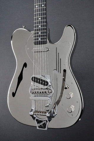 12064 Shiny Nickel Deluxe SteelCaster with B16 Bigsby
