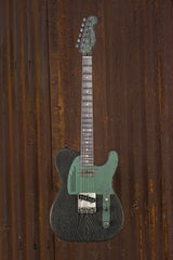 19019 Antique Silver on Sage Green Paisley SteelGuardCaster