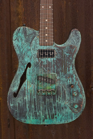 19029 Titanic Green Bamboo Pattern Deluxe SteelCaster