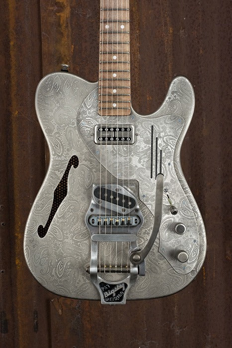18033 Antique Silver Paisley Engraved Deluxe SteelCaster