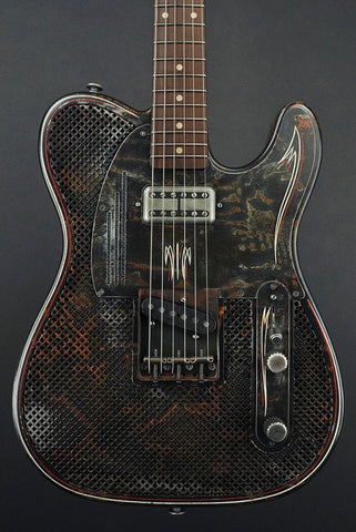13197 Rust O Matic Pinstripe Square Perforated SteelCaster